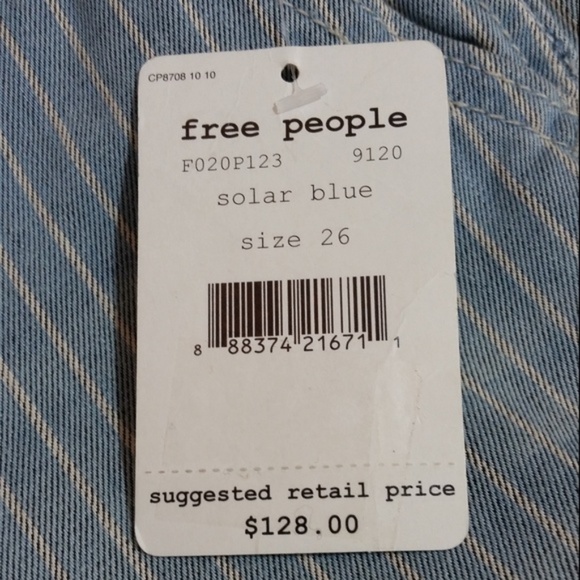 NWT Free People Railroad Flare Jeans - Size 26 - Picture 4 of 4